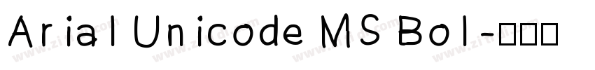 Arial Unicode MS Bol字体转换